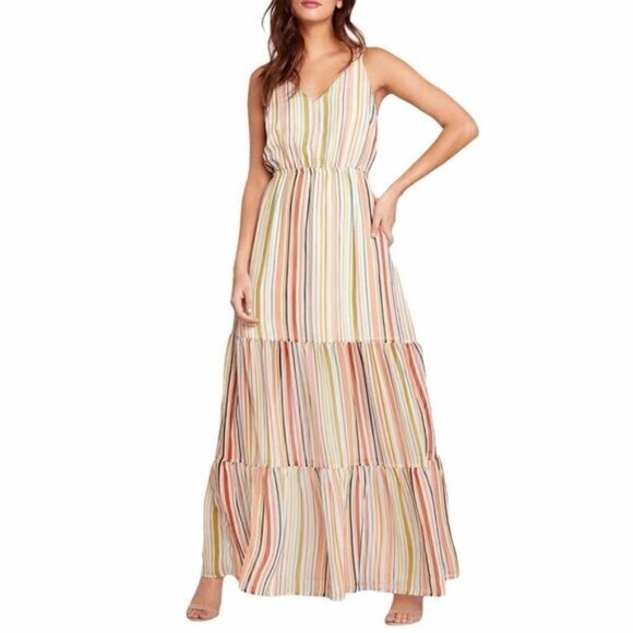 NEW Maxi-Mum Impact Multi Stripe Maxi Dress Jack By Bb Dakota XS - Picture 2 of 4